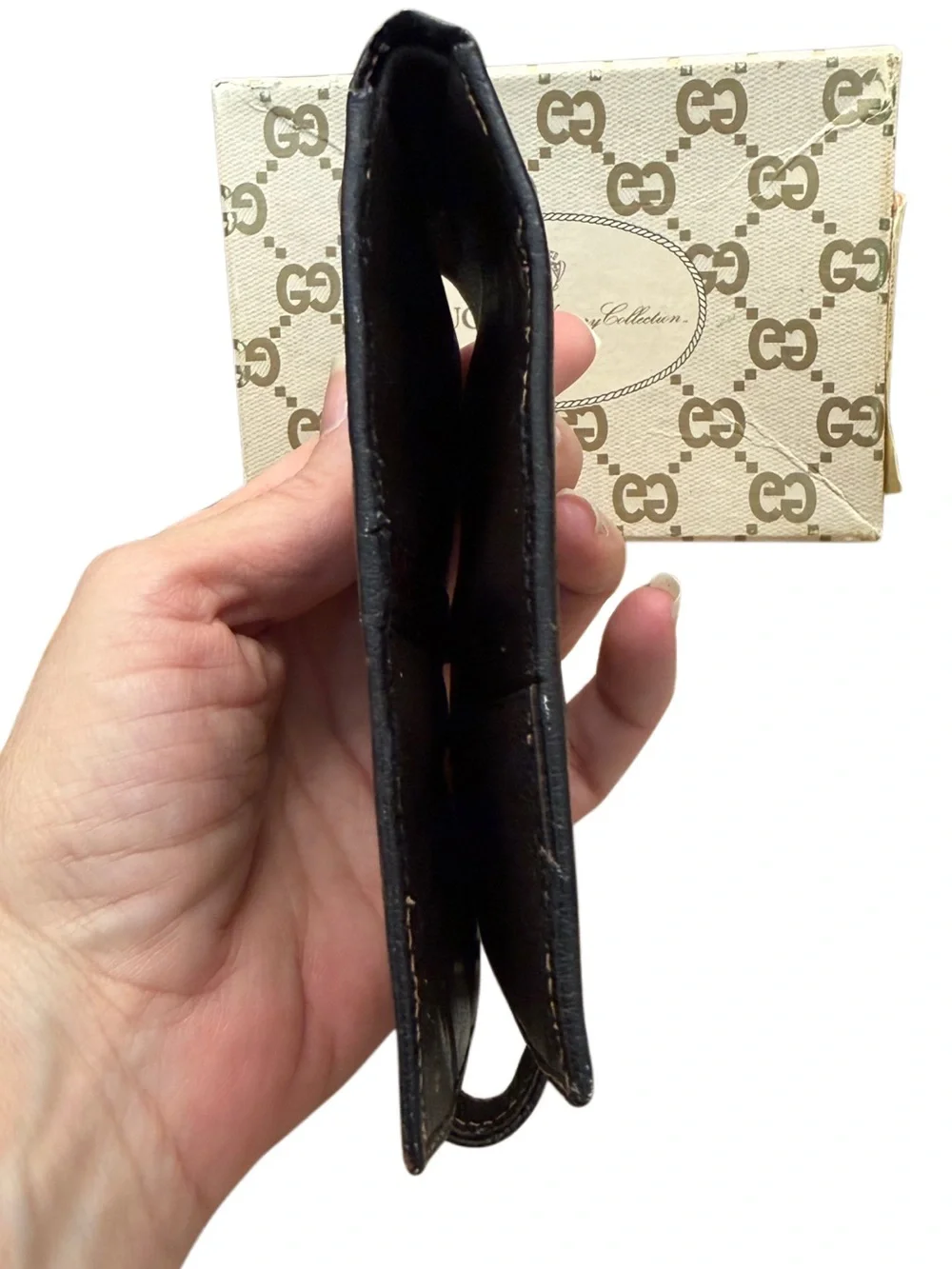Vintage Gucci Accessory Collection GG Supreme Web Stripe Bifold Wallet Italy